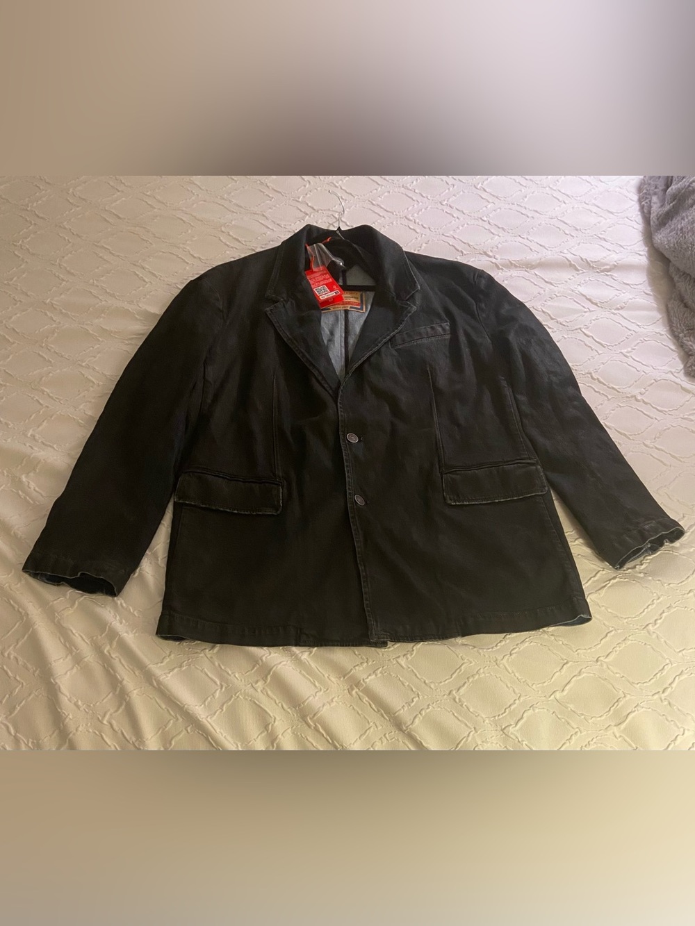 Diesel Denim Blazer Men’s Large Deep Black NWT